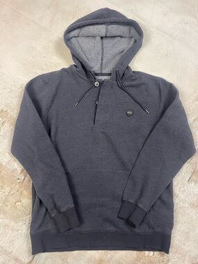 RVCA Navy Hooded Pullover Sweatshirt